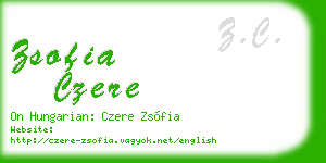 zsofia czere business card